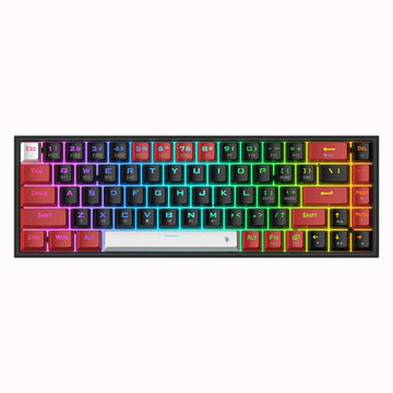 Top view of Redragon K631 Castor PRO 65% RGB Wired Gaming Keyboard with colorful keycaps and customizable backlit lighting