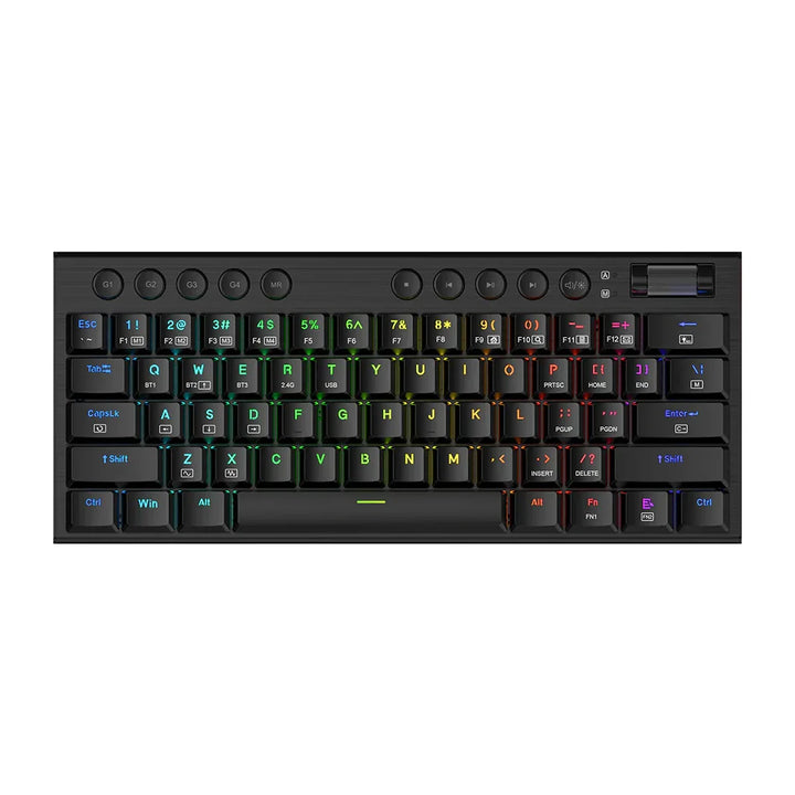 Redragon K632 PRO HORUS black 60% wireless RGB mechanical keyboard with media controls.