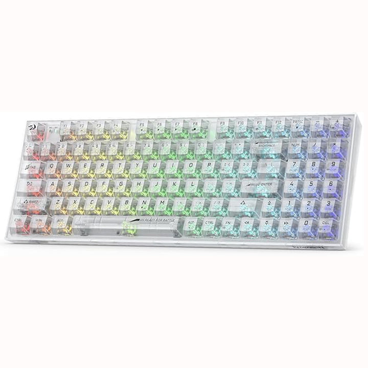 Redragon K658 PRO White RGB transparent gaming keyboard with colorful RGB backlighting with 94 keys layout