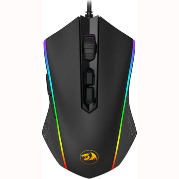 Gaming mouse with RGB lighting on a white background