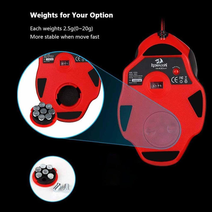 Redragon M805 Hydra 14400 DPI RGB Wired Gaming Mouse