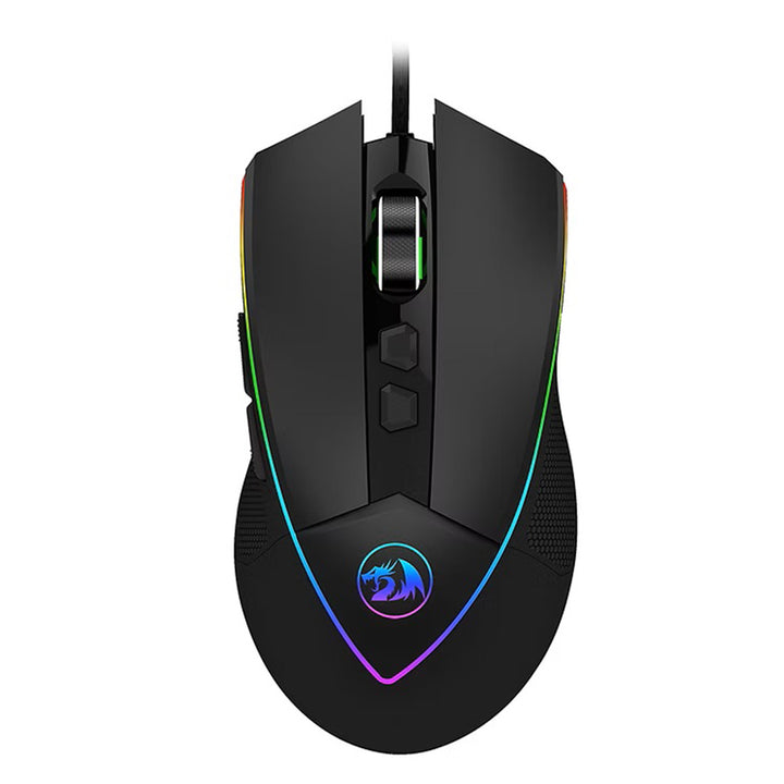 Gaming mouse with RGB lighting on a white background