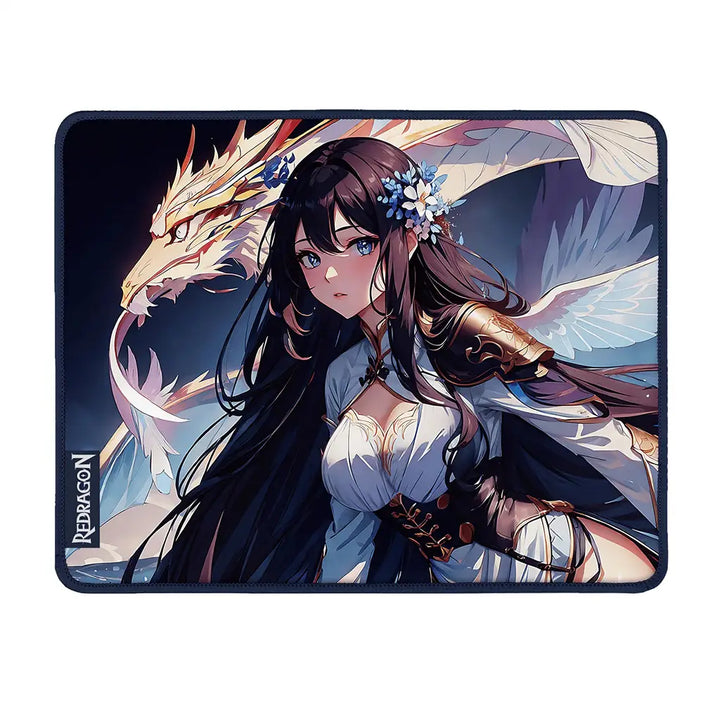 Anime dragon gaming mouse pad, Dark Blue Redragon P040S a large mouse mat for computer and esports.