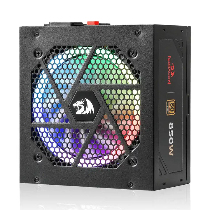 Redragon PS007 80+ Gold 850 Watt RGB ATX Fully Modular Power Supply