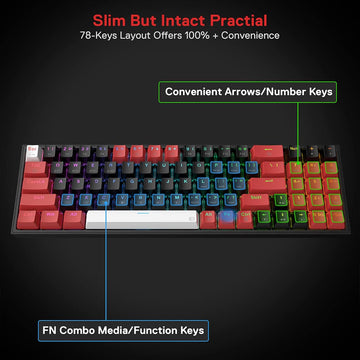 Features and functions of the Redragon Pollux Pro K628 RGB Mechanical Keyboard, a customizable gaming keyboard