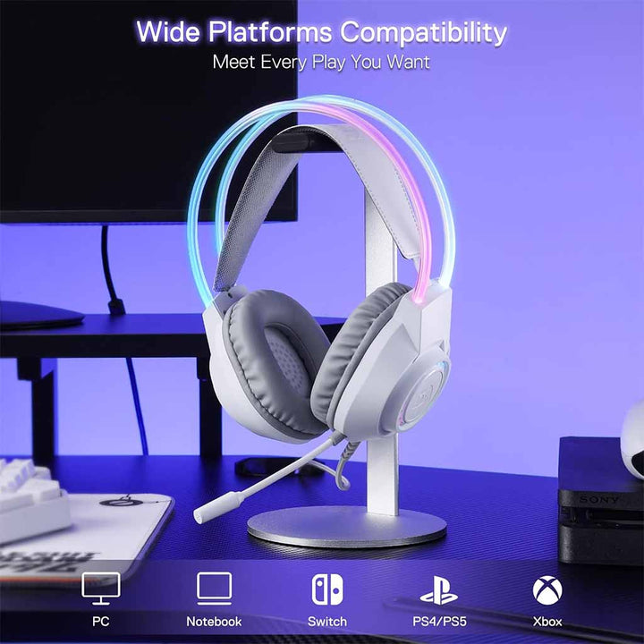 Redragon H231 White Scream 360° Adjustable Mic Gaming Headset