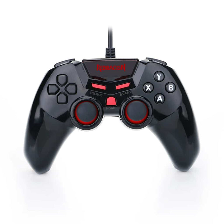 Black Redragon gaming controller with red accents.