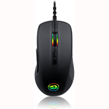 Gaming mouse with RGB lighting on a white background