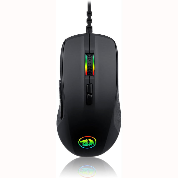 Gaming mouse with RGB lighting on a white background