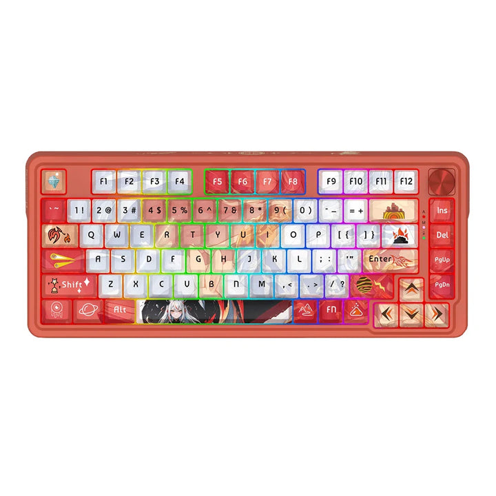 
Redragon UCAL K673 PRO AK wireless gaming keyboard with anime keycaps.