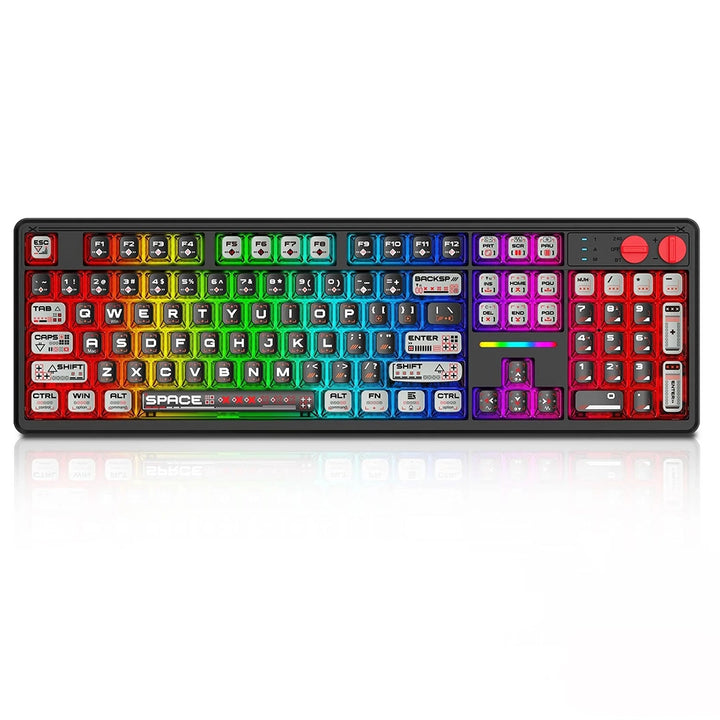 Redragon Z-104 Transparent Black/Grey Tri-Mode RGB Keyboard