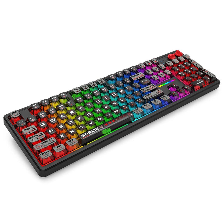 Redragon Z-104 Transparent Black/Grey Tri-Mode RGB Keyboard