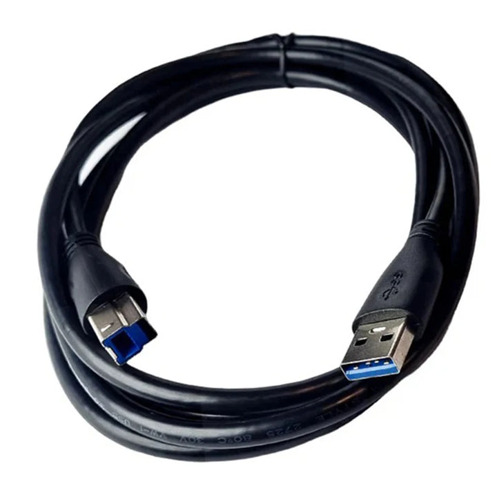 USB 1.5M Printer Cable In Transparent Blue & Black