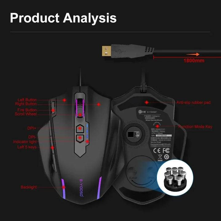 E-YOOSO X-41 RGB Wired Gaming Mouse