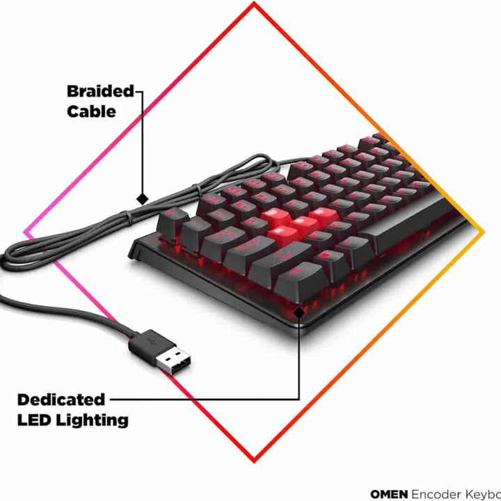 OMEN by HP Encoder Gaming Keyboard Brown Chery MX Switches Brand New Sealed