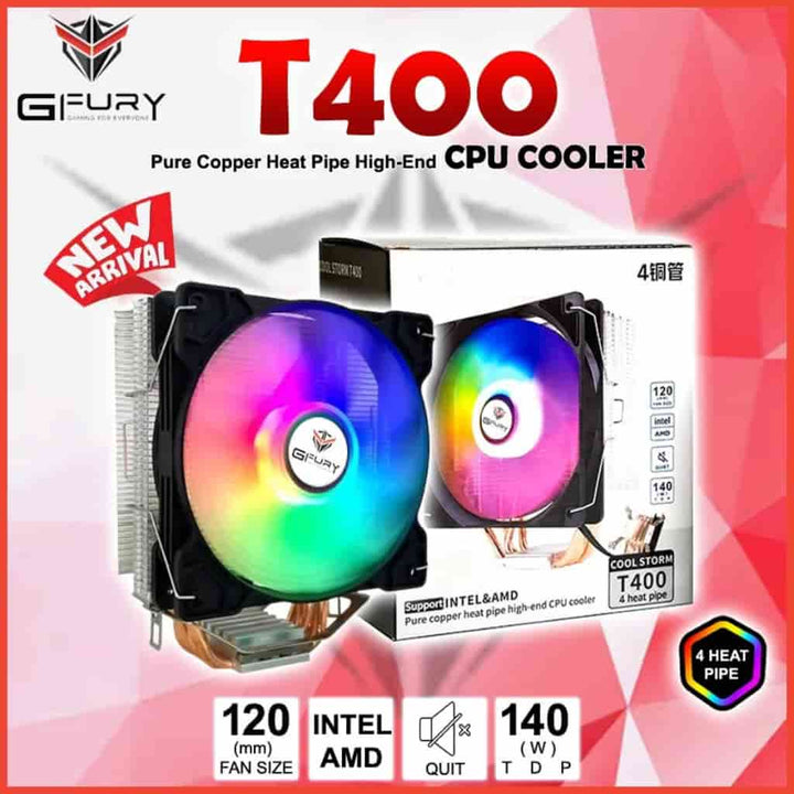 GFury GF-T400 STORM FURY Dual Fan CPU Cooler