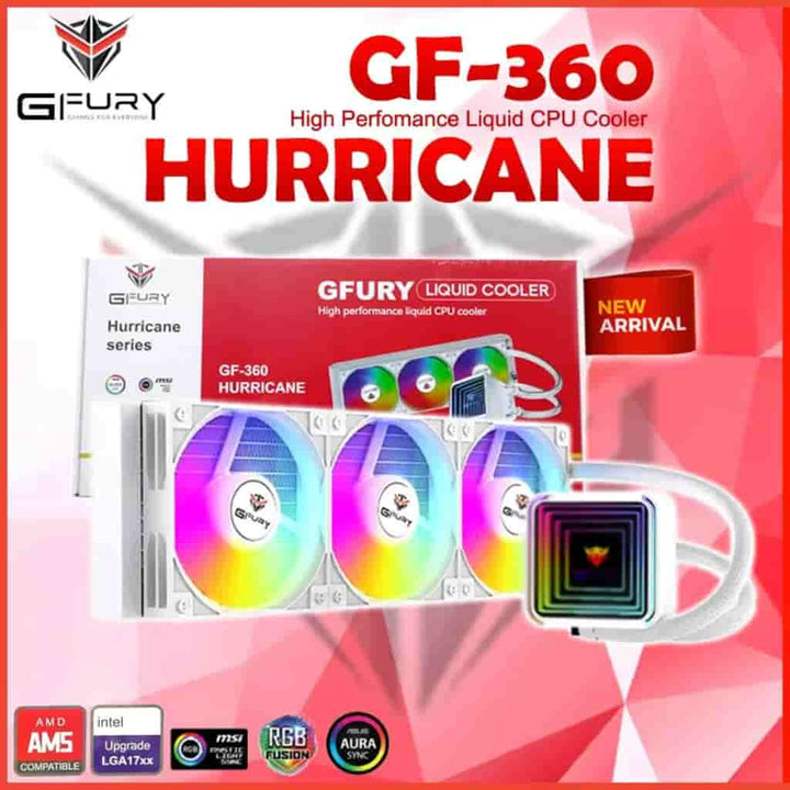 GF-360 White HURRICAN Gaming PC Cooler