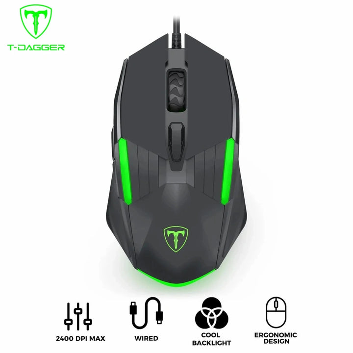 T-DAGGER TGM116 Blaze Wired Ergonomic Gaming Mouse