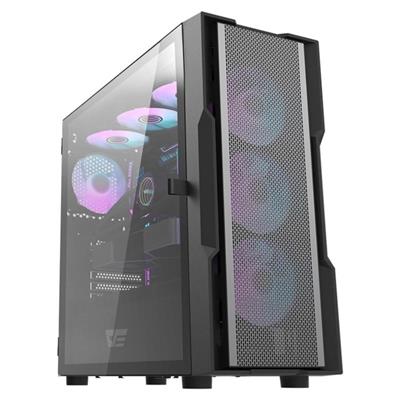 DarkFlash DK431 RGB Mid-Tower ATX PC Case - Black (PK)
