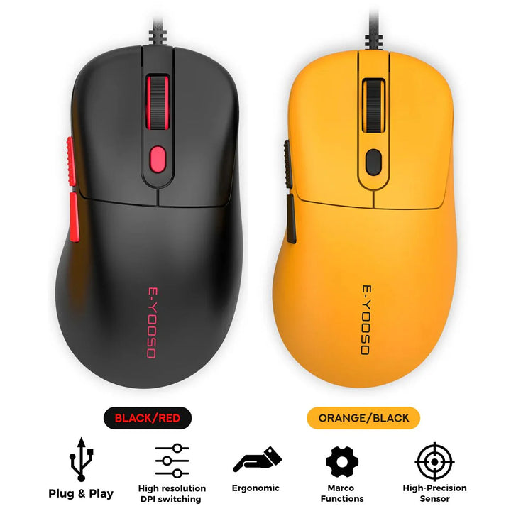 E-YOOSO X-51 Gaming Mouse with Adjustable DPI & Macro