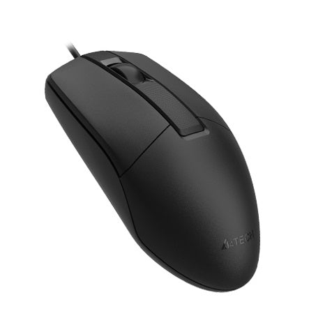 A4Tech OP-330S Silent Click Wired Computer Mouse - Black