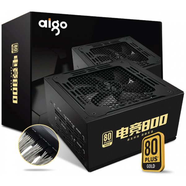 AIGO 800W 80plus Gold Full Modular Computer Power Supply PSU