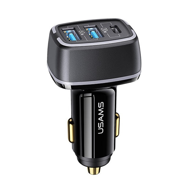 USAMS US-CC126 C24 80W 3 Ports Fast Car Charger