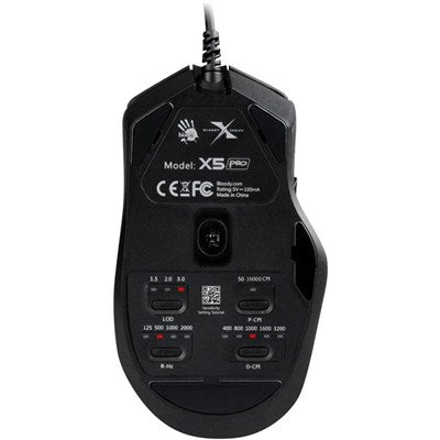 Bloody X5 Pro Esports RGB Gaming Mouse Stone Black