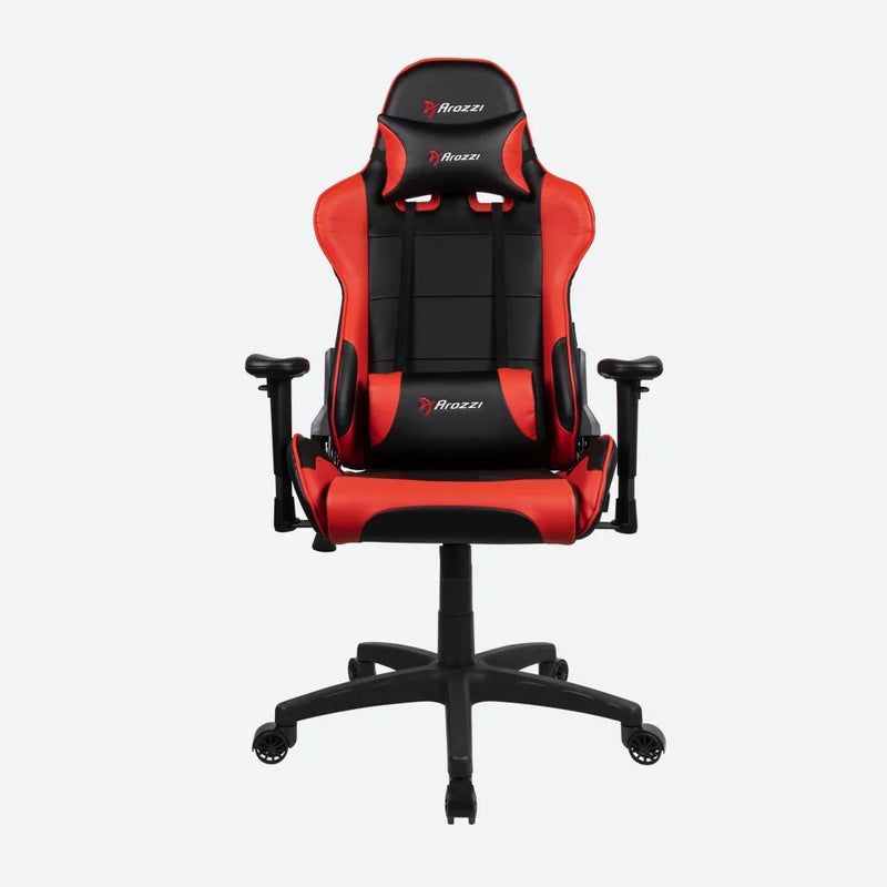Arozzi Verona V2 Advanced Racing Style Gaming Chair with High Backrest, Recliner, Swivel, Tilt, Rocker and Seat Height Adjustment Red