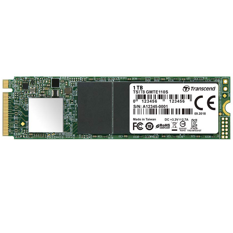 Transcend 1TB M.2 Solid State Drive PCle NVMe 110S SSD Hard Drive