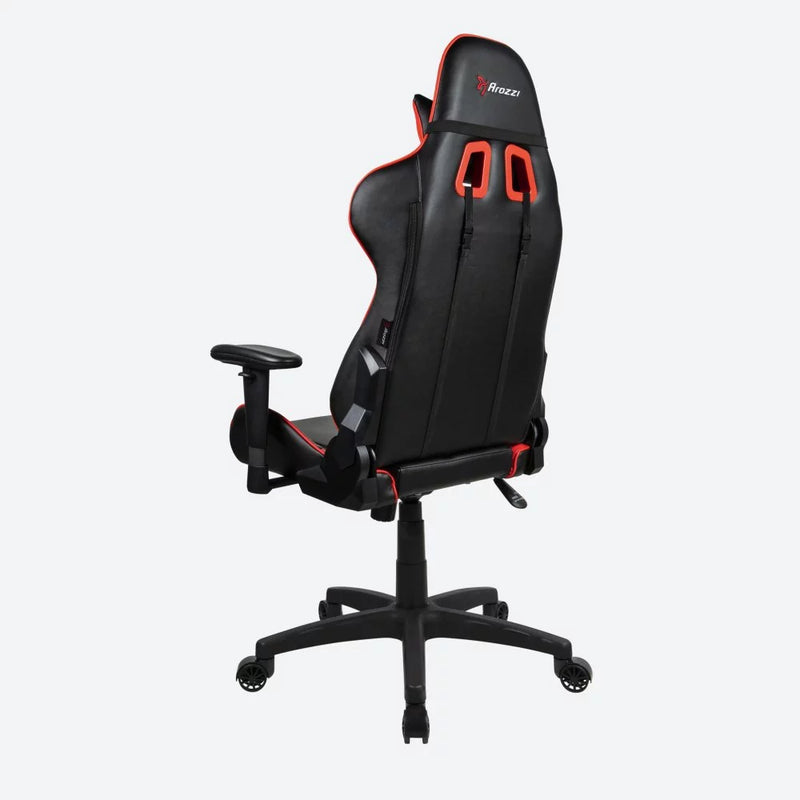 Arozzi Verona V2 Advanced Racing Style Gaming Chair with High Backrest, Recliner, Swivel, Tilt, Rocker and Seat Height Adjustment Red