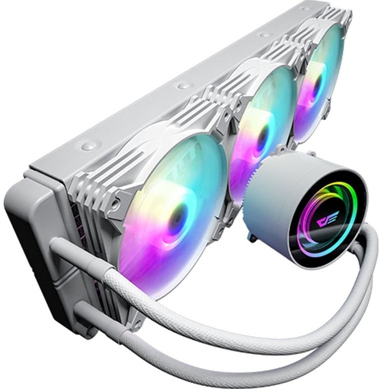 DarkFlash Twister DX360 RGB 360mm AIO Liquid Cooler - White
