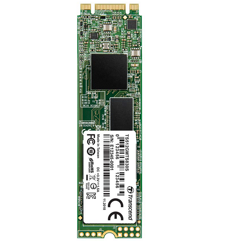 Transcend 256GB M.2 SATA III MTS830 SSD Hard Drive Double cut