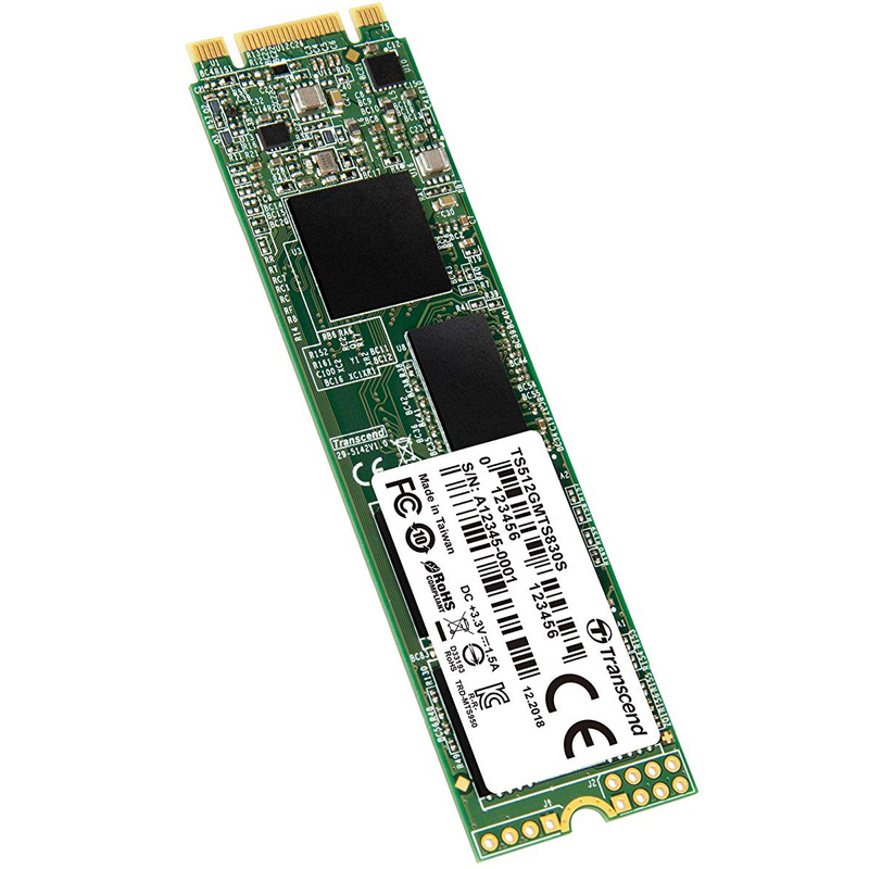 Transcend 128GB M.2 SATA III MTS830 SSD Hard Drive Double Cut