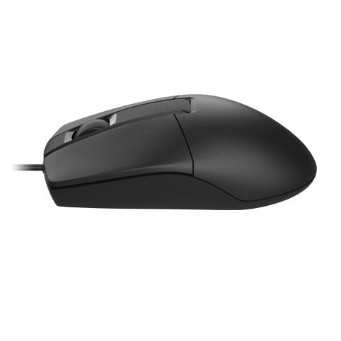 A4Tech OP-330S Silent Click Wired Computer Mouse - Black