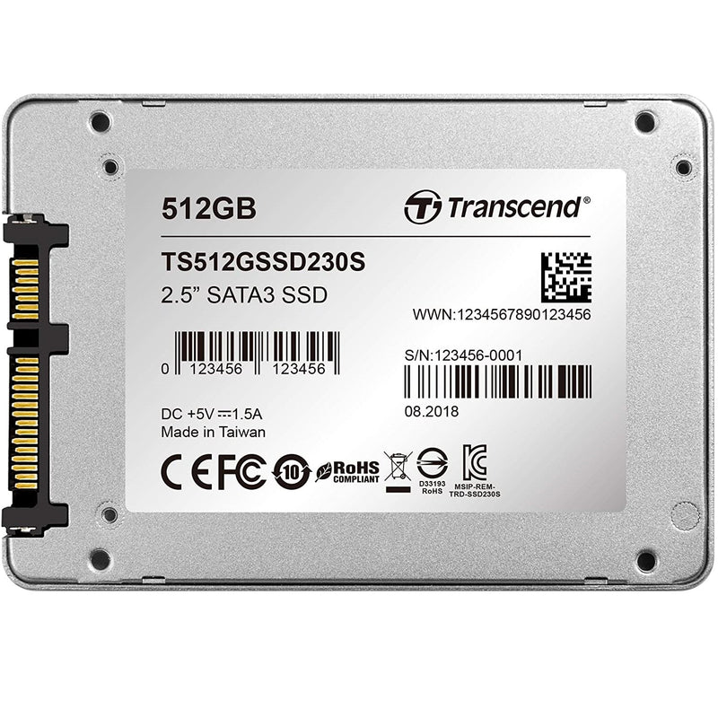 Transcend 512GB SATA Solid State Drive SSD230S TS512GSSD230S SSD Hard Drive