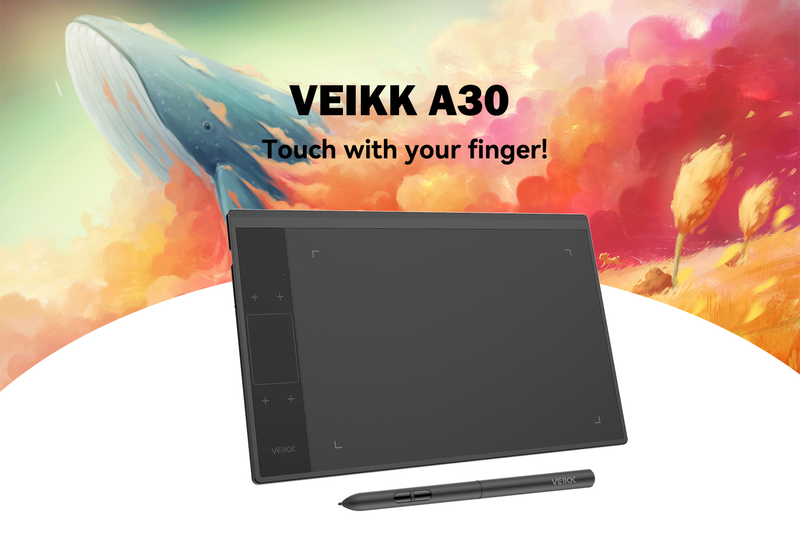 VEIKK A30 Drawing Tablet 10x6 Inch Graphics Tablet with Battery-Free Pen and 8192 Professional Levels Pressure