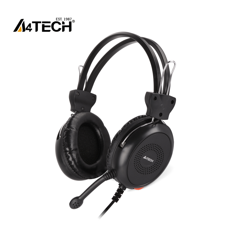 A4Tech HS-30 Noise Cancelling Mic Headphone - Black