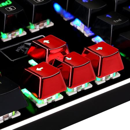 Redragon A103R Keycaps For Mechanical Switch Keyboards With Key Puller (Electroplated Red)