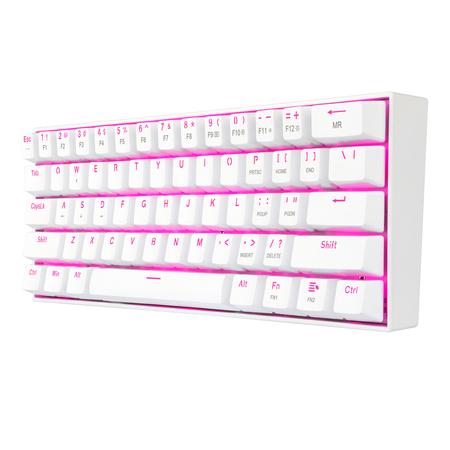 Redragon K630 Pink Backlight Dragonborn Mechanical Gaming Keyboard (White)