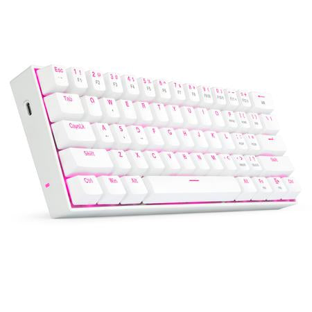 Redragon K630 Pink Backlight Dragonborn Mechanical Gaming Keyboard (White)