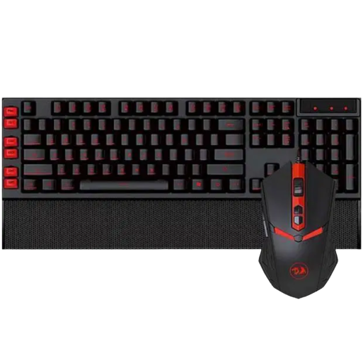 Redragon S102-1 Yaksa Gaming Keyboard And Nemeanlion Wired Gaming Mouse Combo (2 In1, Black)