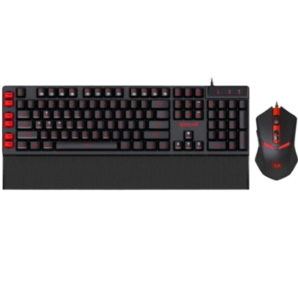 Redragon S102-1 Yaksa Gaming Keyboard And Nemeanlion Wired Gaming Mouse Combo (2 In1, Black)