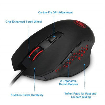 Redragon M610 Gainer Wired USB Gaming Mouse (Black) Price in Pakistan