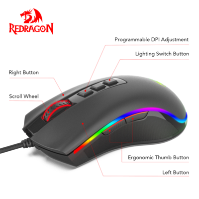 Redragon M711 Black Cobra Gaming Mouse