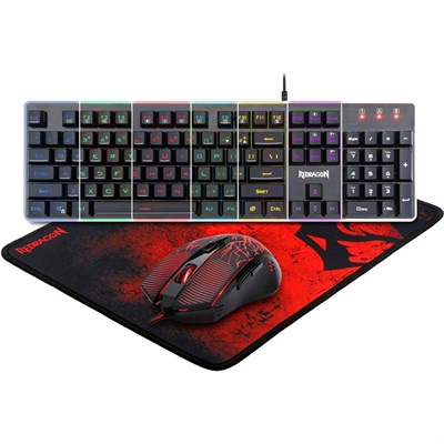 Redragon S107 Gaming Keyboard, Mouse & Large Mouse Pad 3 in 1 Combo