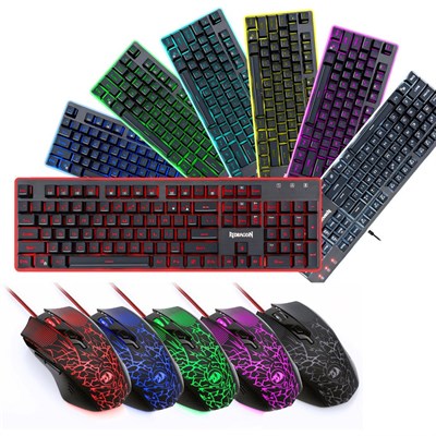 Redragon S107 Gaming Keyboard, Mouse & Large Mouse Pad 3 in 1 Combo