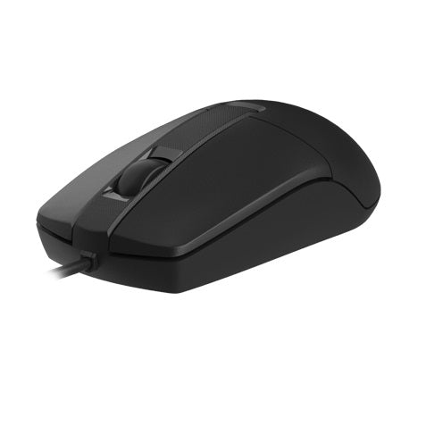 A4Tech OP-330S Silent Click Wired Computer Mouse - Black