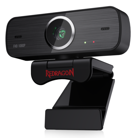 Redragon GW-800 1080P Webcam For Pc with Built-in Dual Microphone 360-Degree Rotation