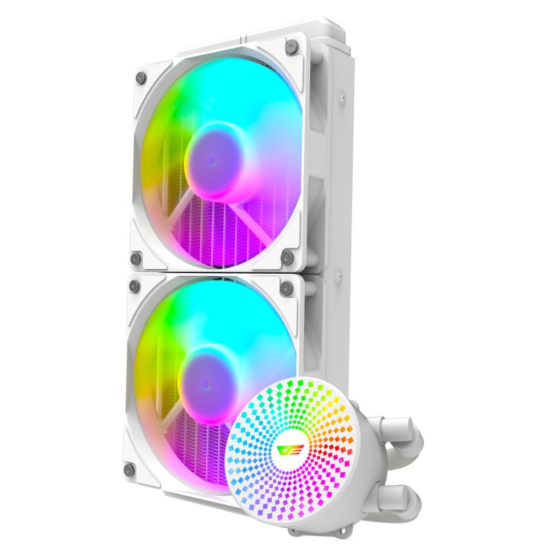 DarkFlash Radiant DC 240 ARGB AIO Liquid CPU Cooler Fan (White)